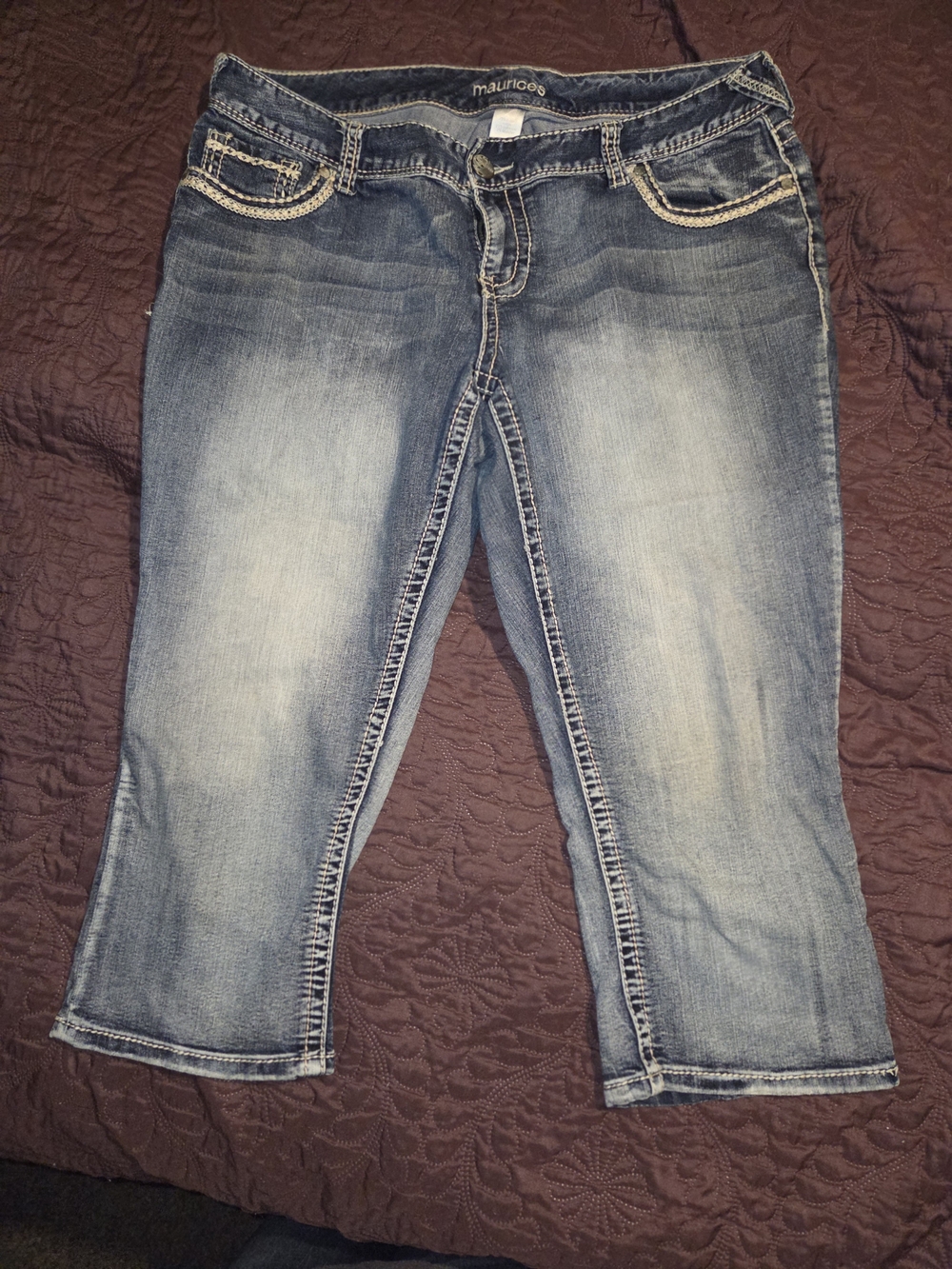Maurices Light Blue Cropped Capri Jeans Sz 18